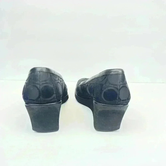 Salvatore Ferragamo women’s Boutique square toe wedges fabric size 8.5B black - Picture 7 of 13